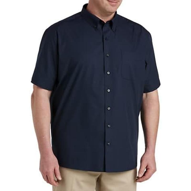 Dxl Big Tall Essentials Mens Big And Tall Poplin Short Sleeve Sport